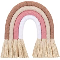Rtengtunn Adorno Colgante Arcoiris- Colgante De Pared De Arco Iris Tejido Nórdico para Dormitorio De Guardería…